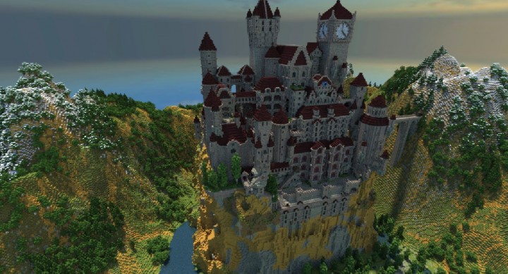 city with multiple castles minecraft map